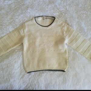 Stella McCartney Cream Sweater with Black Trim